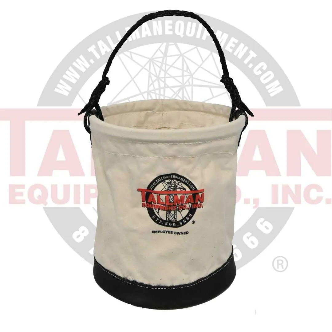 12" X 15" LEATHER BOTTOM CANVAS TOOL BUCKET 1 Tallman tool bucket