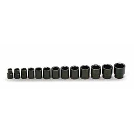 WRIGHT TOOL 13 Piece: 6-Point Standard Impact Socket Set 1 impact socket set