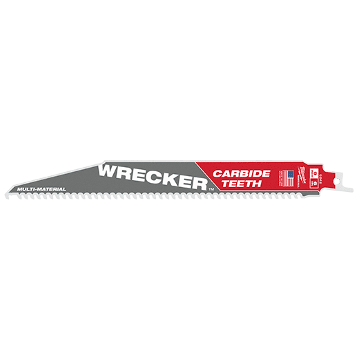MILWAUKEE THE WRECKER w/ Carbide Teeth SAWZALL Blades, 12" 5 pk 1 Sawzall Blades