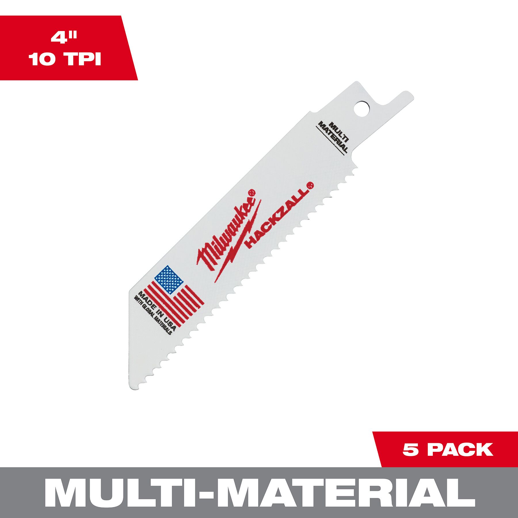 MILWAUKEE HACKZALL Blades, 4" 5 pk 1 MILWAUKEE HACKZALL Blades, 4" 5 pk