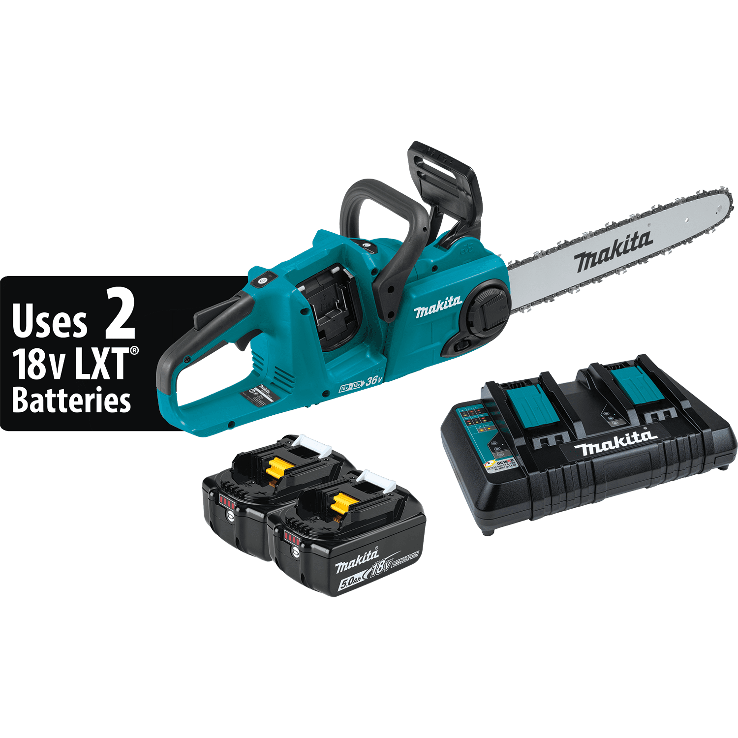 MAKITA 36V LXT® Brushless 16" Chain Saw Kit (5.0Ah) 3 MAKITA 36V LXT® Brushless 16" Chain Saw Kit (5.0Ah) - Image 3