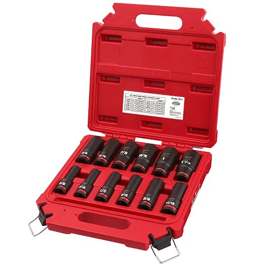 MILWAUKEE 12 PC SHOCKWAVE Impact Duty™ 1/2" Drive SAE Deep 6 Point Socket Set 2 MILWAUKEE 12 PC SHOCKWAVE Impact Duty™ 1/2" Drive SAE Deep 6 Point Socket Set - Image 2