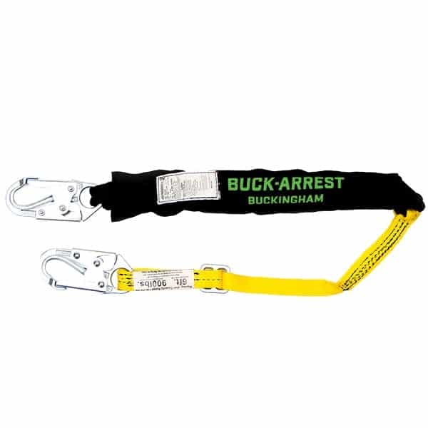 Buckingham Buck Arrest™ w/2 Locking Snap Hooks, Adjustable Length 1 Buck Arrest Fall Lanyard