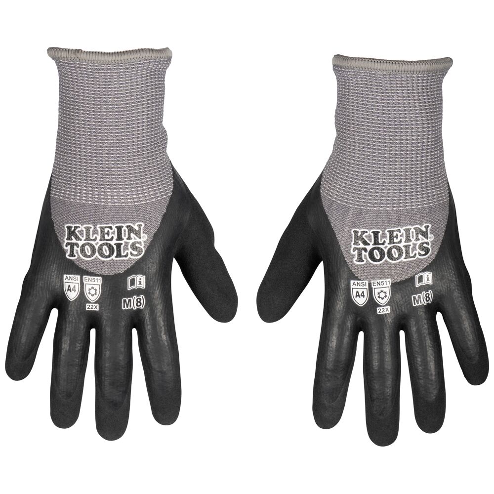 KLEIN TOOLS Winter Knit Dipped Gloves, Cut Level A4 4 KLEIN TOOLS Winter Knit Dipped Gloves, Cut Level A4 - Image 4