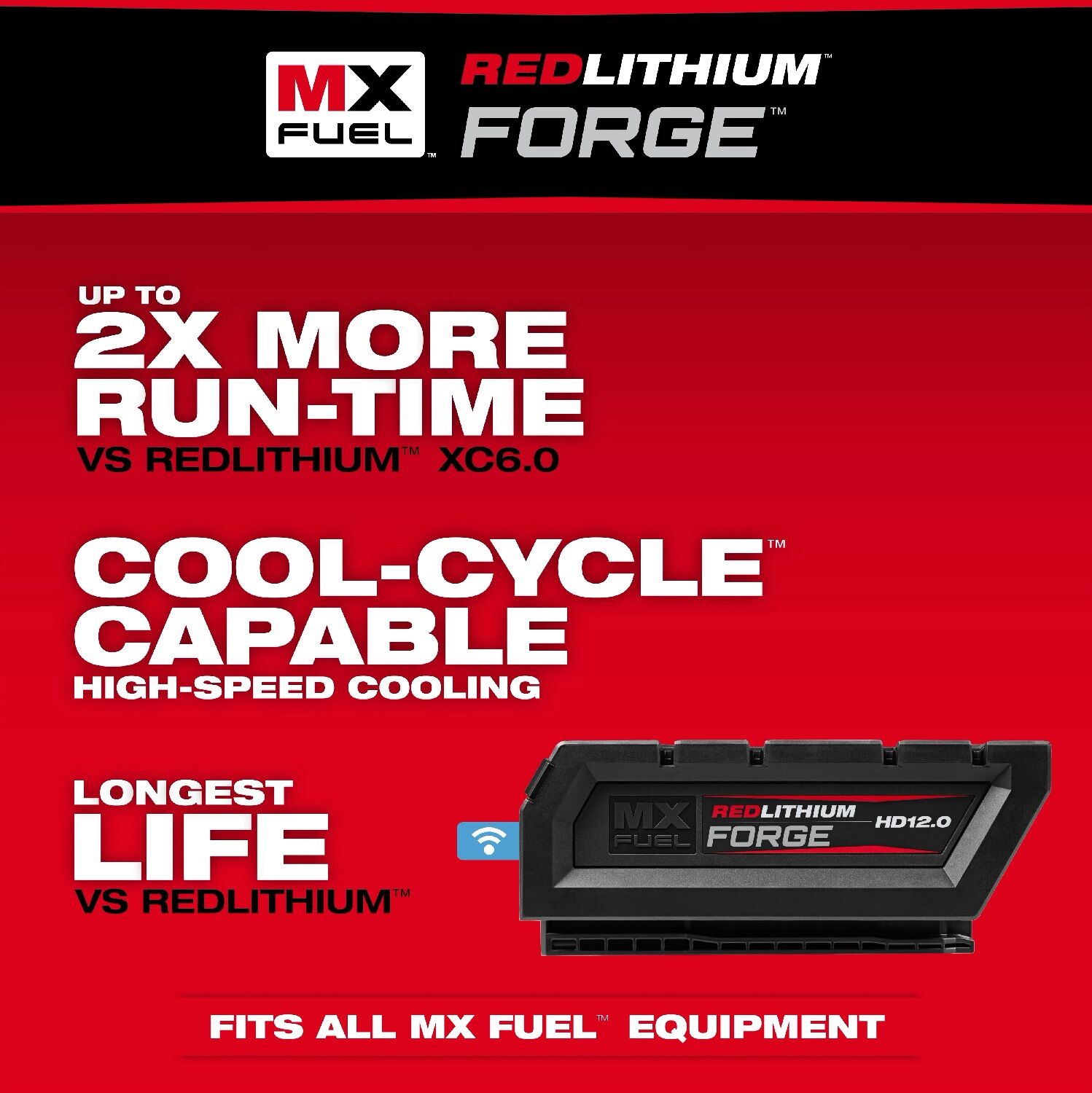 MX FUEL™ REDLITHIUM™ FORGE™ HD12.0 Battery Pack 2 MX FUEL™ REDLITHIUM™ FORGE™ HD12.0 Battery Pack - Image 2