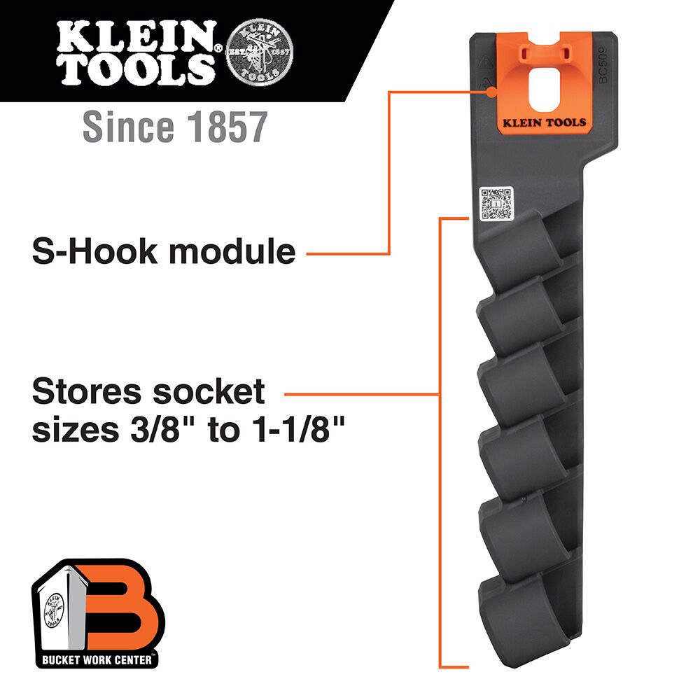 KLEIN TOOLS Socket Storage Module, S-Hook 3 KLEIN TOOLS Socket Storage Module, S-Hook - Image 3