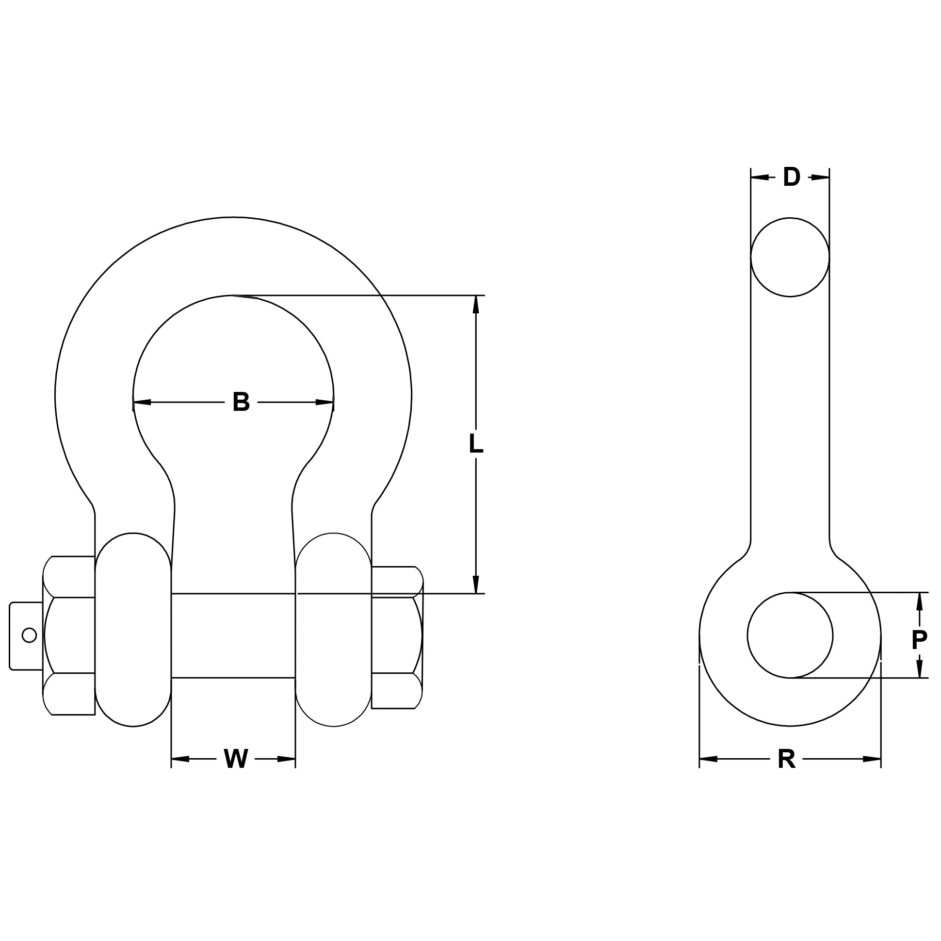 SKOOKUM #263 Alloy Screw Pin Anchor Shackles 2 SKOOKUM #263 Alloy Screw Pin Anchor Shackles - Image 2