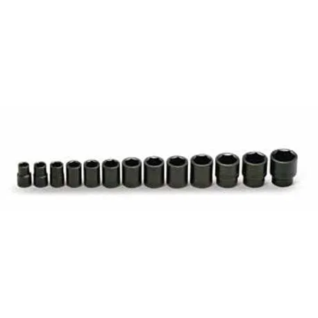 WRIGHT TOOL 13 Piece: 6-Point Standard Impact Socket Set 1 impact socket set