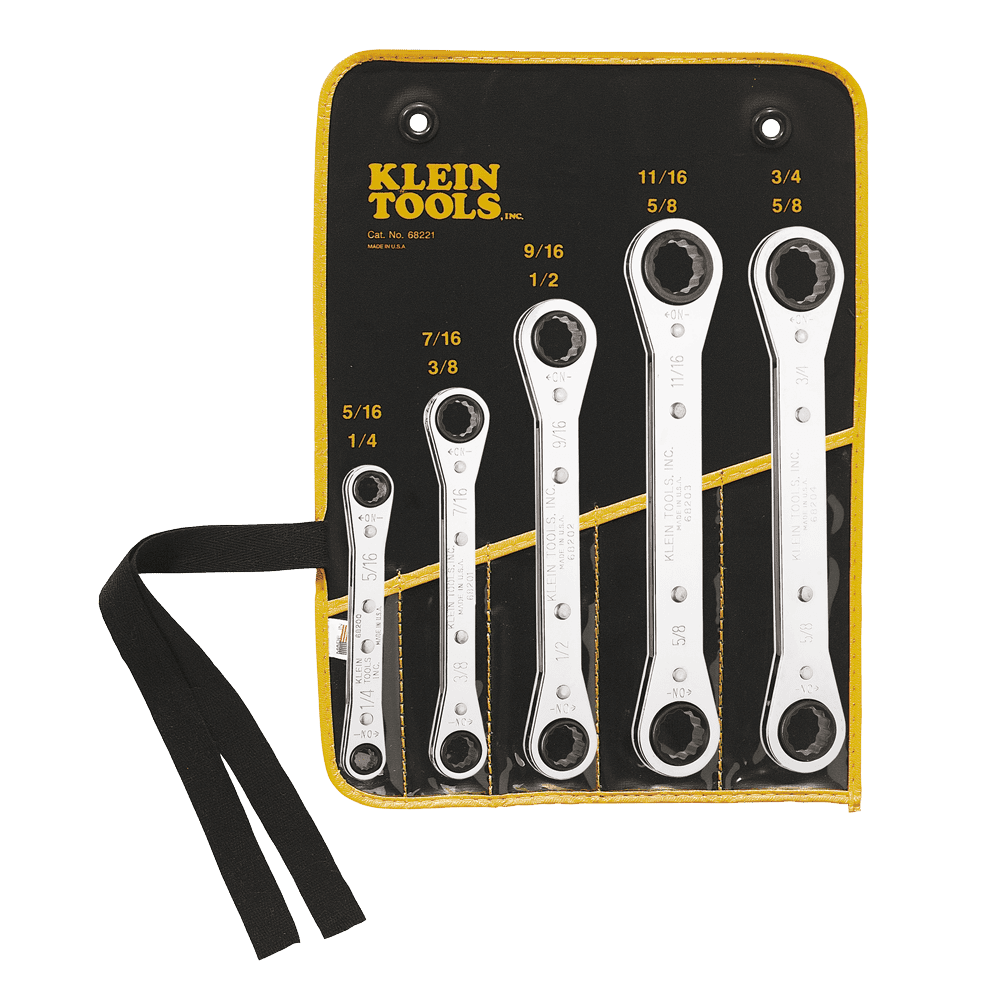 KLEIN 5-PIECE RATCHETING BOX WRENCH SET 1 Klein Box Wrench Set