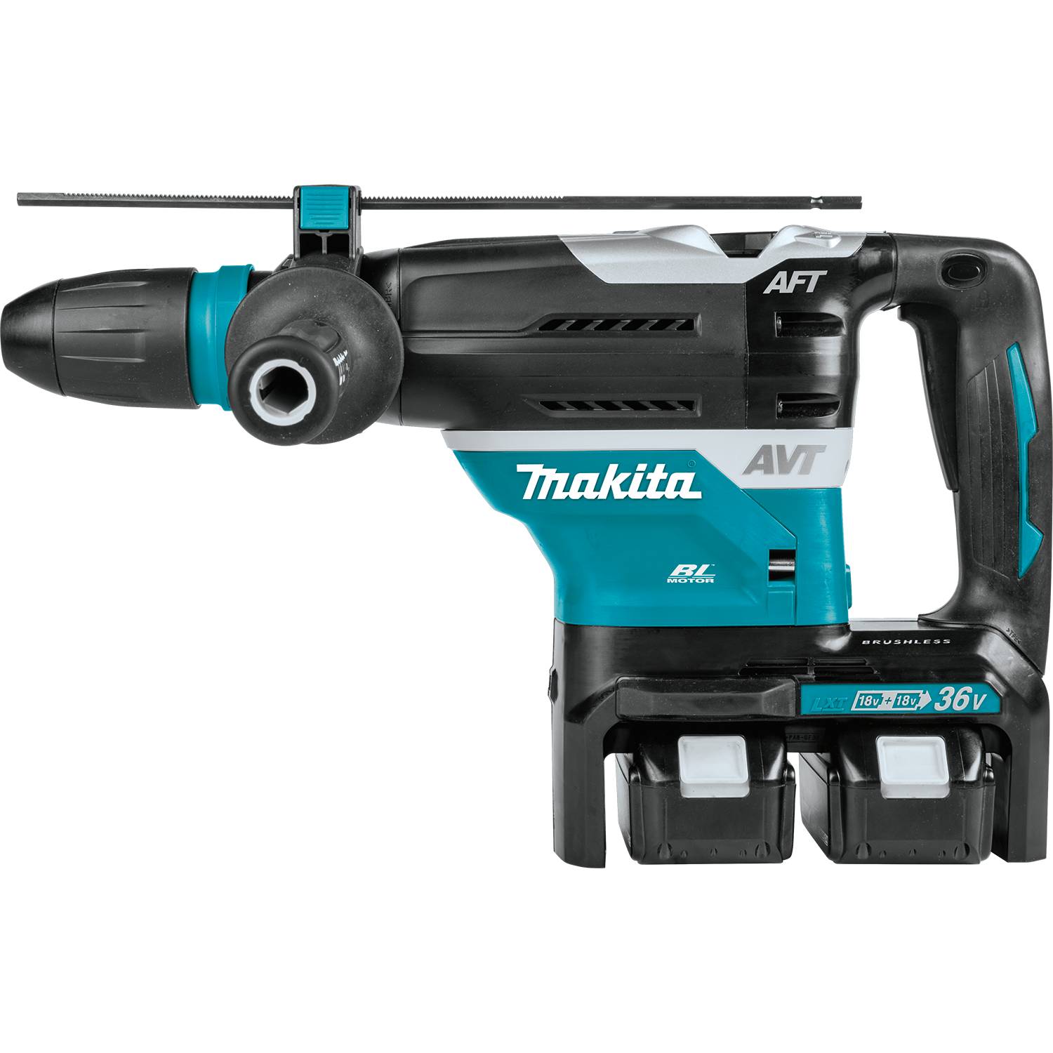 Makita 36V (18V X2) LXT® Brushless 1‑9/16" Advanced AVT® Rotary Hammer Kit (5.0Ah) 4 Makita 36V (18V X2) LXT® Brushless 1‑9/16" Advanced AVT® Rotary Hammer Kit (5.0Ah) - Image 4