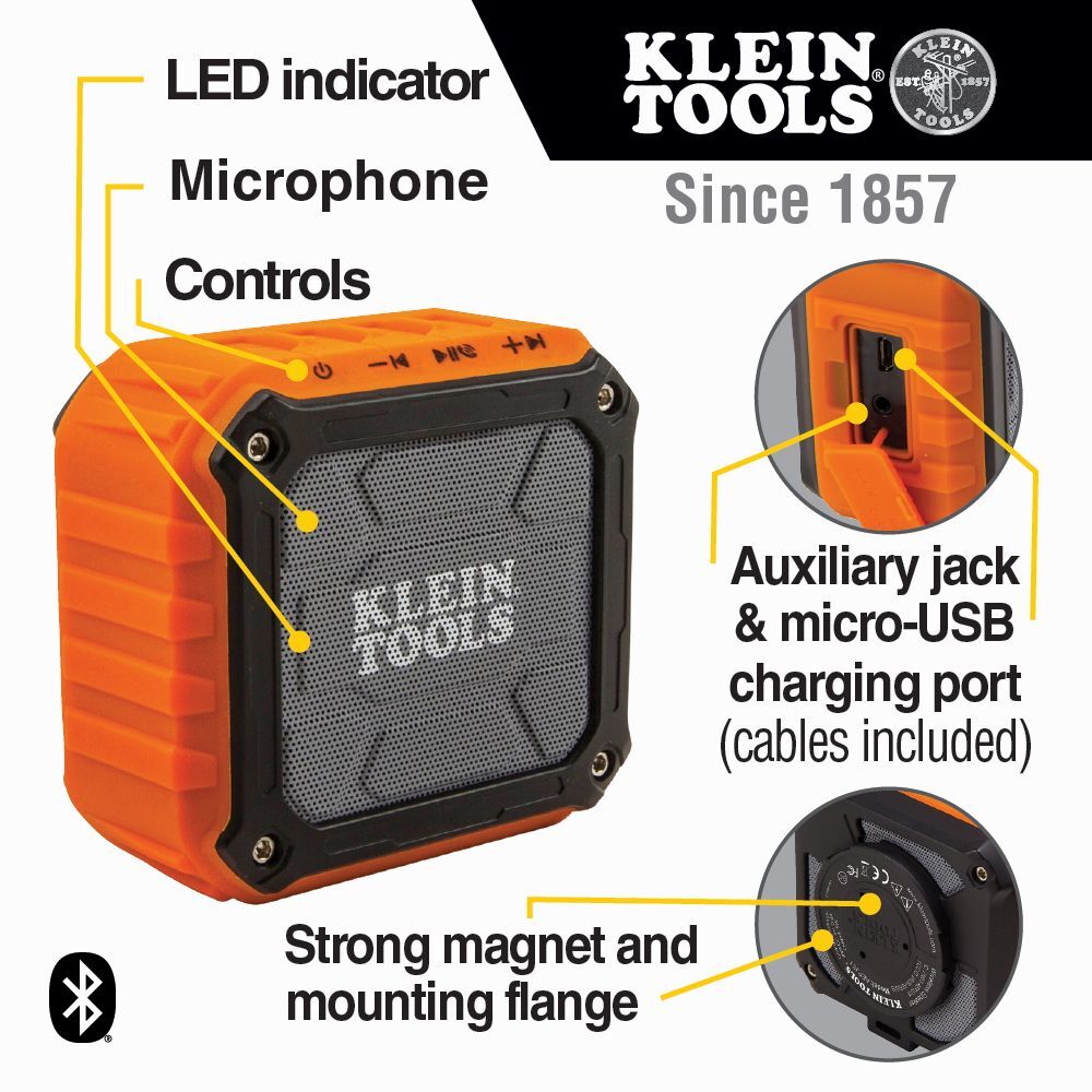 KLEIN TOOLS Wireless Jobsite Speaker 2 KLEIN TOOLS Wireless Jobsite Speaker - Image 2