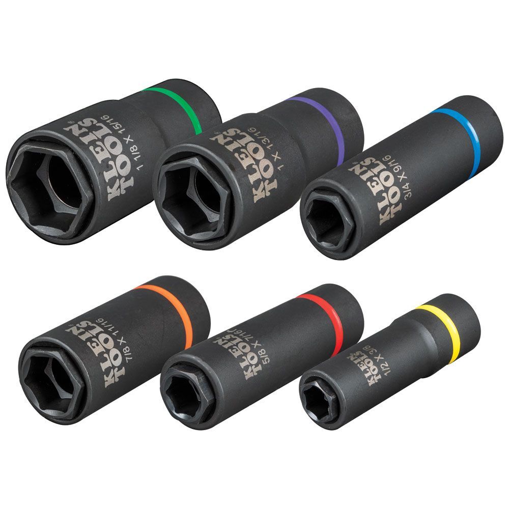 KLEIN TOOLS 2-in-1 Impact Socket Set, 6-Point, 6-Piece 4 KLEIN TOOLS 2-in-1 Impact Socket Set, 6-Point, 6-Piece - Image 4