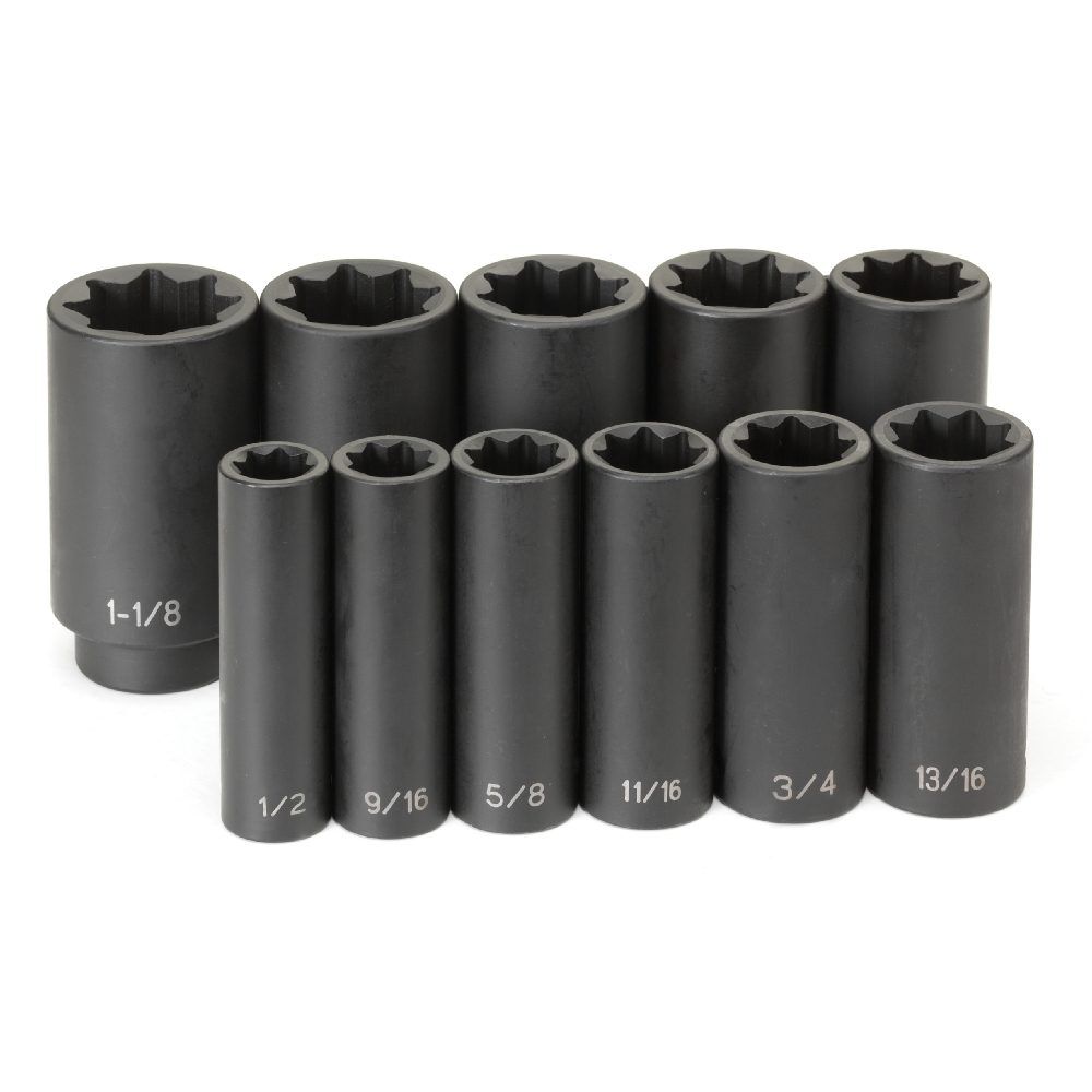 1/2" Drive 8 Point Deep Length Impact Set (Double Square) 2 1/2" Drive 8 Point Deep Length Impact Set (Double Square) - Image 2