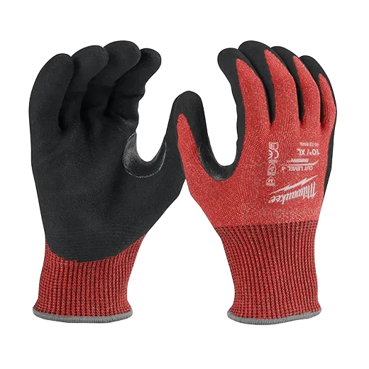 MILWAUKEE Cut Level 4 Nitrile Dipped Gloves 1 Level 4 Nitrile Dipped Gloves