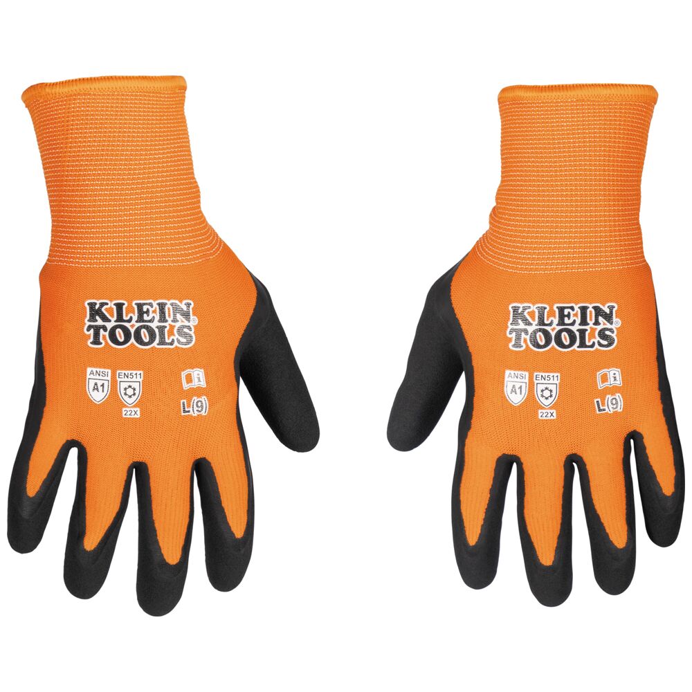 KLEIN TOOLS Winter Knit Dipped Gloves, Cut Level A1 3 KLEIN TOOLS Winter Knit Dipped Gloves, Cut Level A1 - Image 3