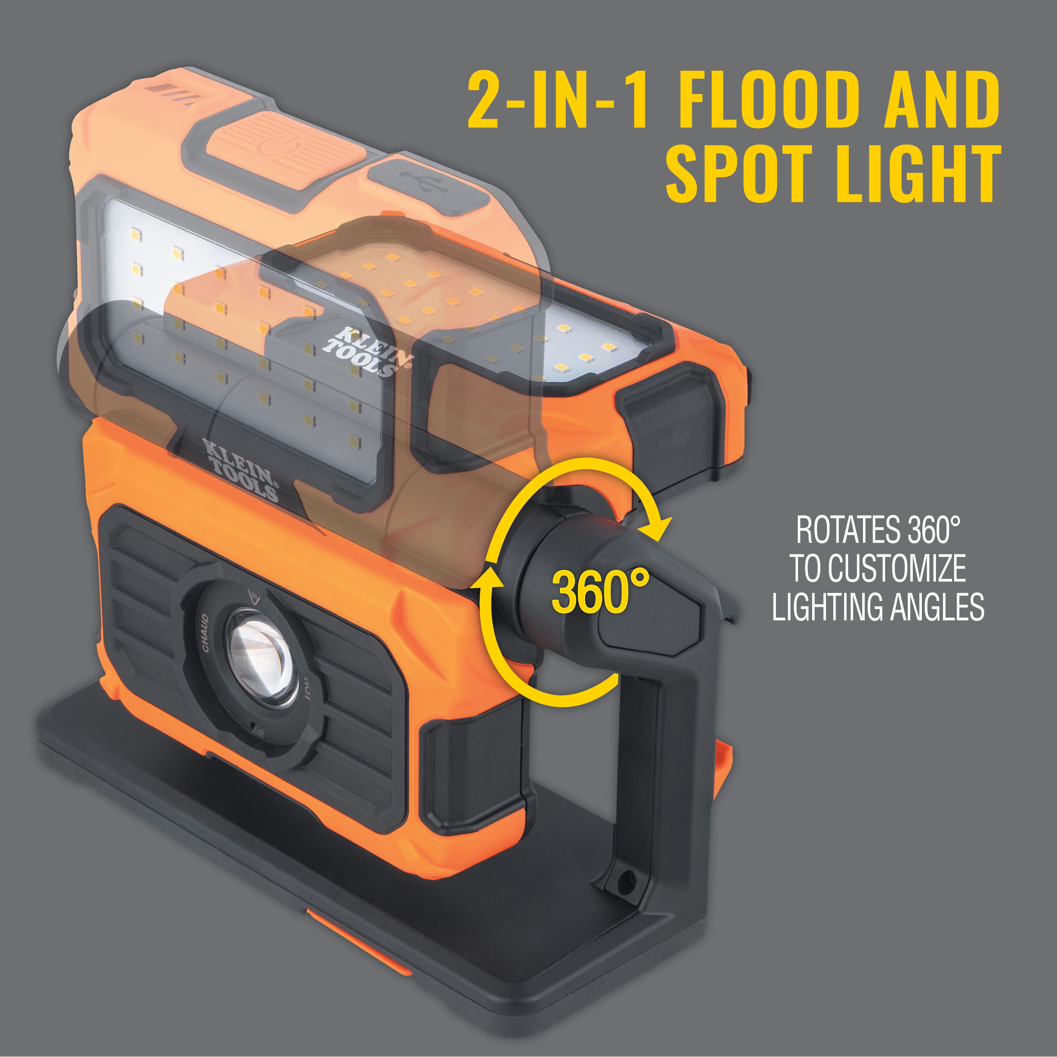 KLEIN TOOLS MODbox Rechargeable Dual Beam LED Work Light 3 KLEIN TOOLS MODbox Rechargeable Dual Beam LED Work Light - Image 3