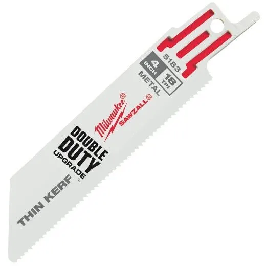 MILWAUKEE 4" SAWZALL Blades (5 pk) 1 Sawzall Blades