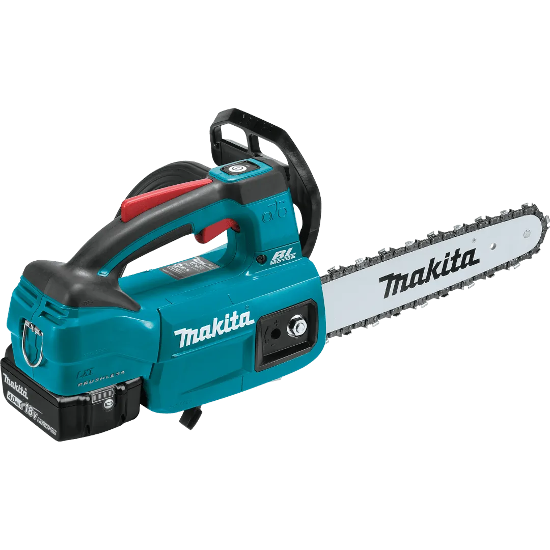 Makita 18V LXT® Lithium‑Ion Brushless Cordless 10" Top Handle Chain Saw Kit (4.0Ah) 3 Makita 18V LXT® Lithium‑Ion Brushless Cordless 10" Top Handle Chain Saw Kit (4.0Ah) - Image 3