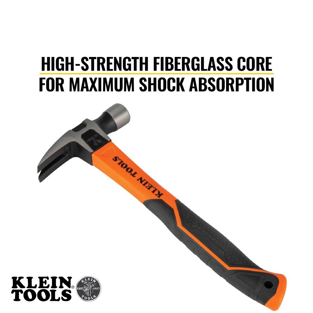 KLEIN TOOLS Straight-Claw Hammer, 16 oz, 13 IN 2 KLEIN TOOLS Straight-Claw Hammer, 16 oz, 13 IN - Image 2