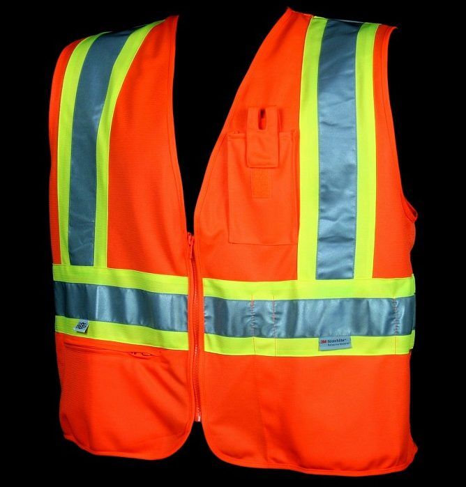 DICKE Orange Safety Vest, Mesh Back 1 vest