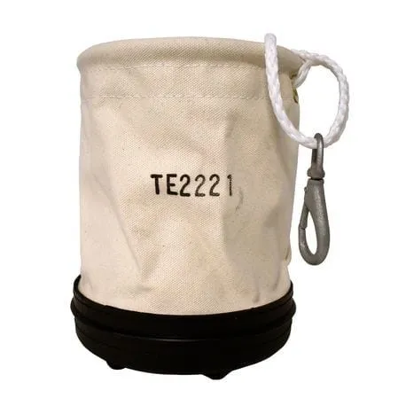 8" X 12" PLASTIC BOTTOM CANVAS TOOL BUCKET 1 tool bucket