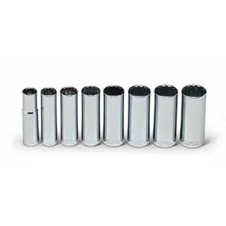 WRIGHT TOOL 8 Piece: 12-Point Deep Socket Set 1 deep socket