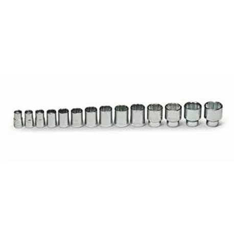 WRIGHT TOOL 14 Piece: 12-Point Standard Socket Set 1 standard socket