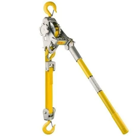 LUG ALL WEB STRAP HOIST WITH STANDARD HOOKS & HANDLES 1 Web Strap hoist