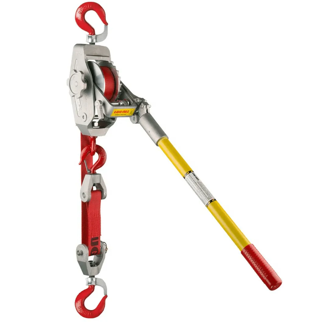 LUG ALL Strap Hoists w/Swivel Gate Hooks and Standard Handles 1 Lug All Strap Hoist
