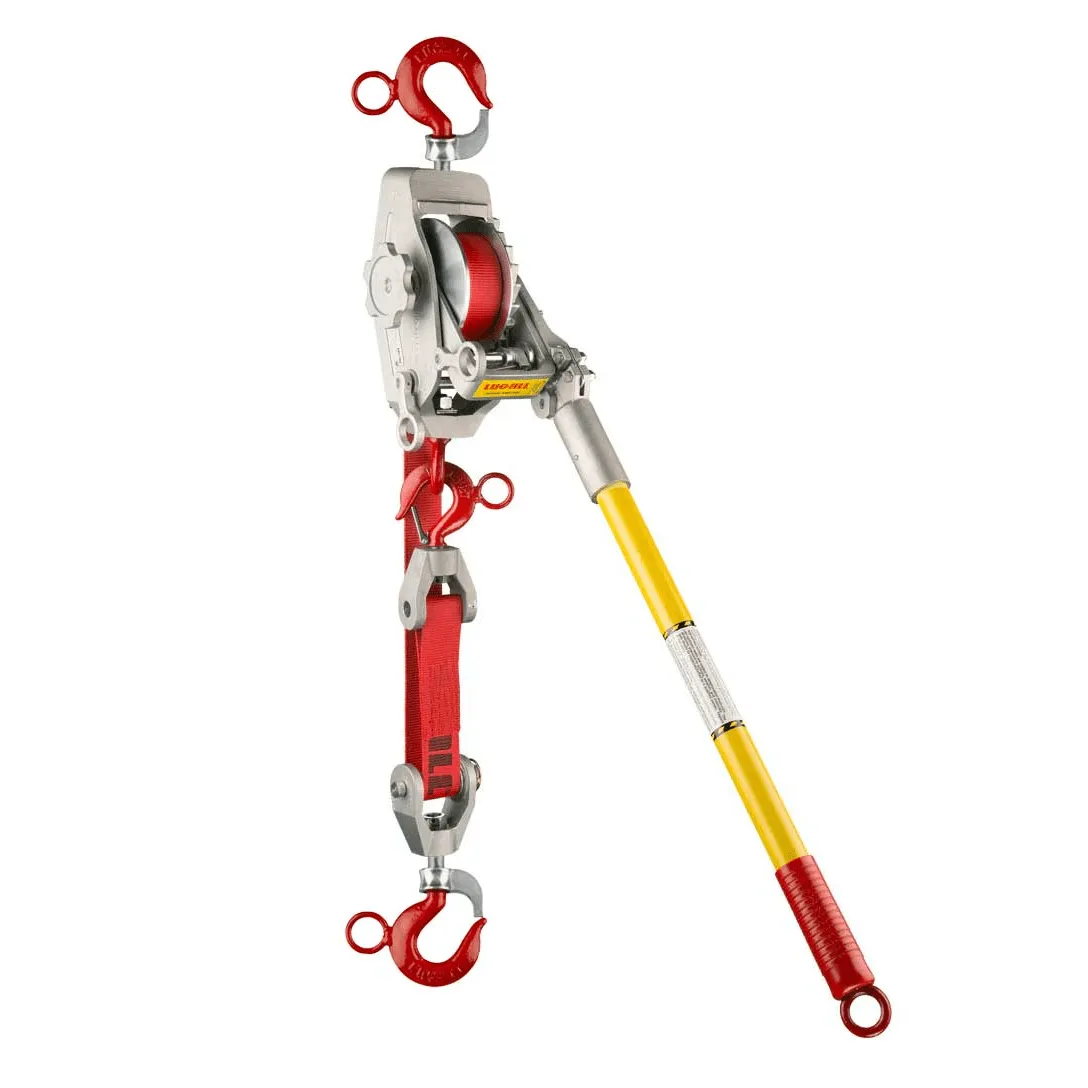 Lug All Strap Hoists with Swivel Gate Hooks & Hot Stick Rings 1 Lug All Strap Hoist