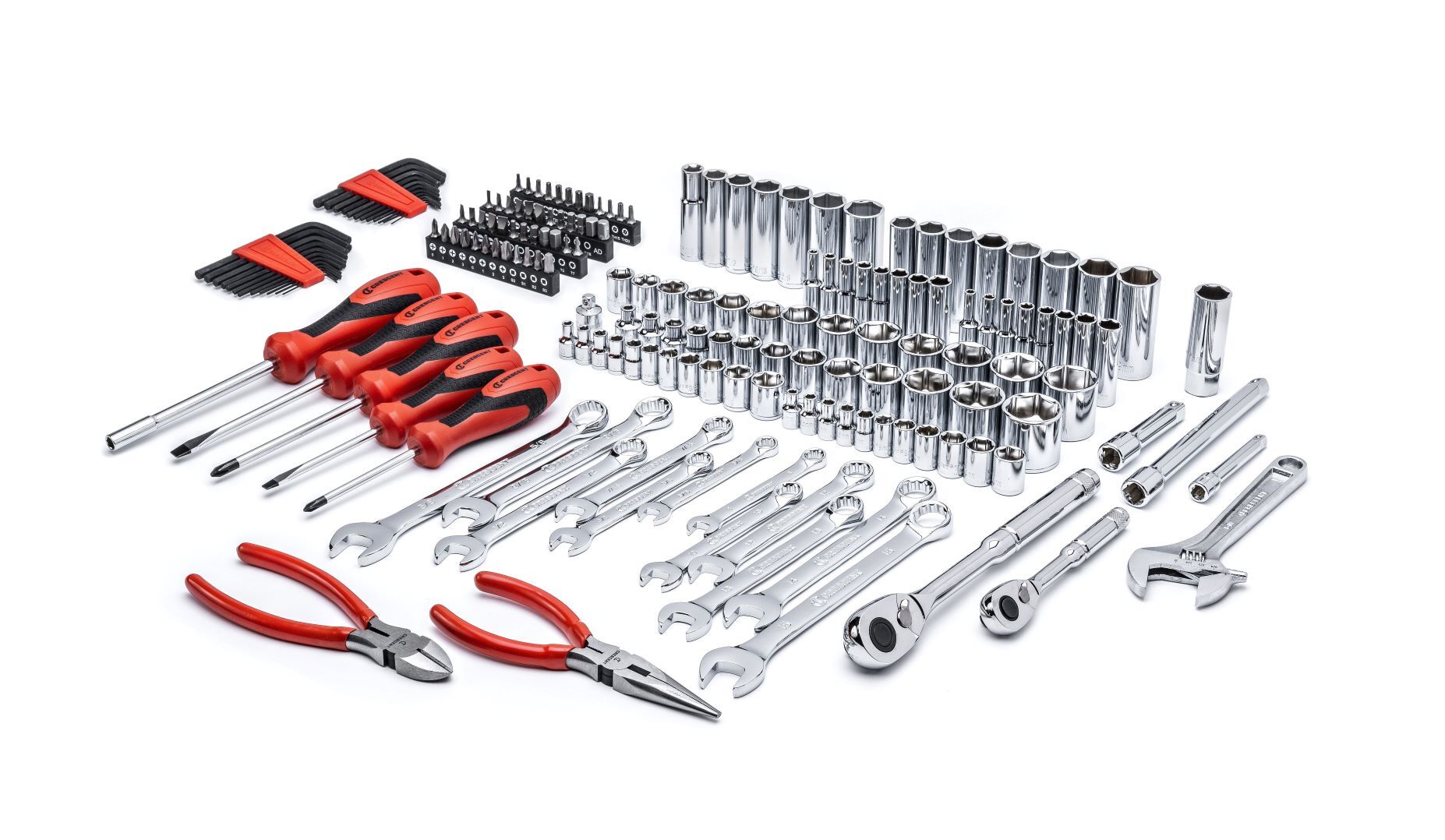 CRESCENT TOOLS 180 Pc. 1/4" and 3/8" Drive 6 Point SAE/Metric Professional Tool Set 2 CRESCENT TOOLS 180 Pc. 1/4" and 3/8" Drive 6 Point SAE/Metric Professional Tool Set - Image 2