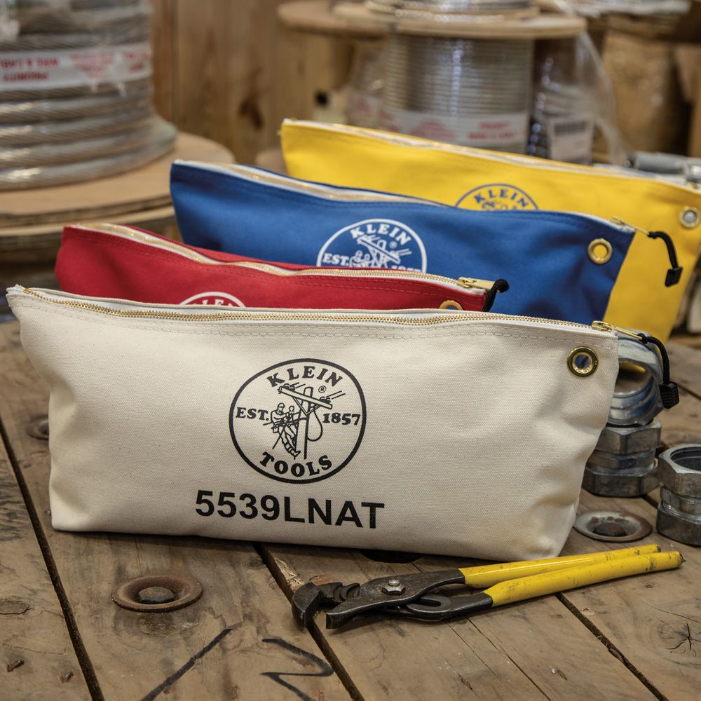 KLEIN TOOLS Zipper Bag, Large Canvas Tool Pouch, 18-Inch 1 Klein Canvas zipper bag