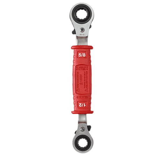 MILWAUKEE Lineman's 4-in-1 Insulated Ratcheting Box Wrench 2 MILWAUKEE Lineman's 4-in-1 Insulated Ratcheting Box Wrench - Image 2