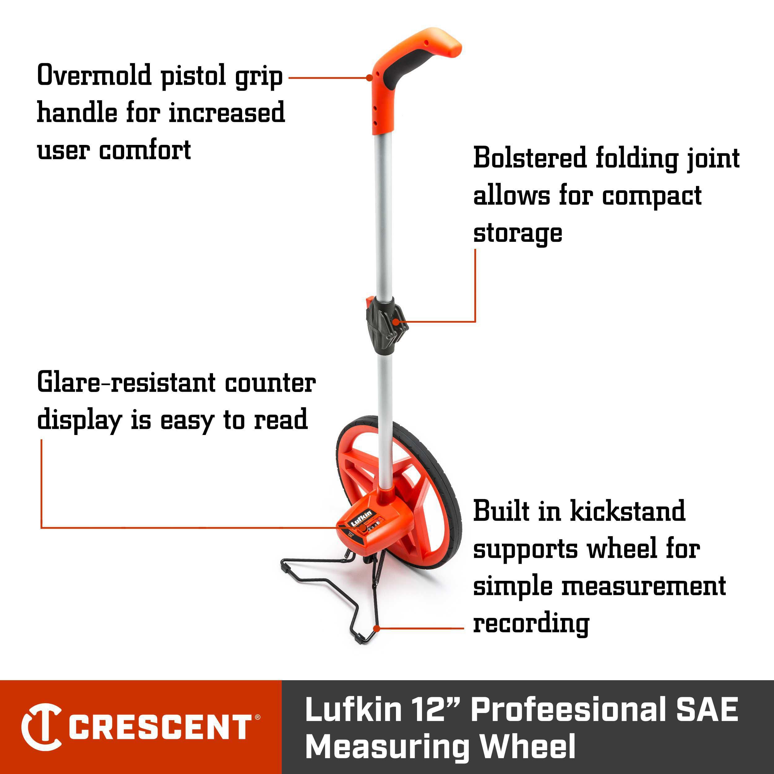 CRESCENT TOOL 12" Professional SAE Measuring Wheel 2 CRESCENT TOOL 12" Professional SAE Measuring Wheel - Image 2