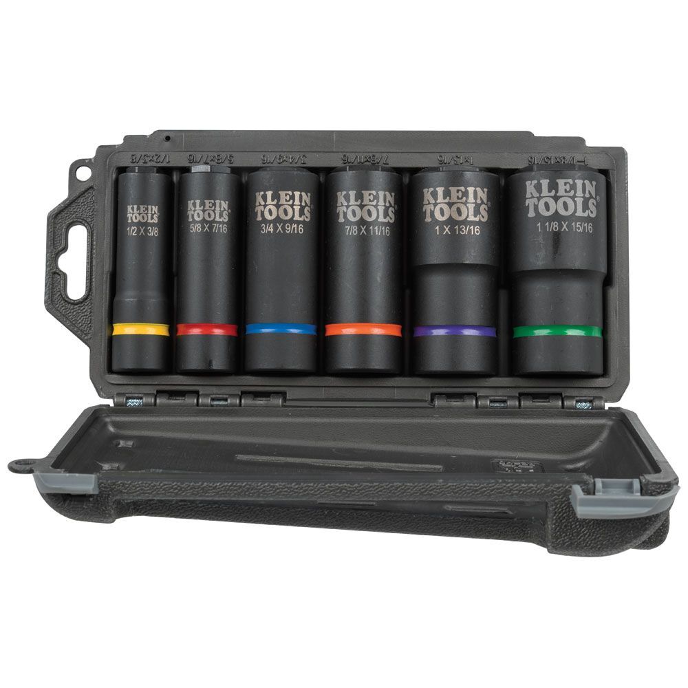 KLEIN TOOLS 2-in-1 Impact Socket Set, 6-Point, 6-Piece 3 KLEIN TOOLS 2-in-1 Impact Socket Set, 6-Point, 6-Piece - Image 3