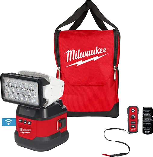 MILWAUKEE M18 Utility Remote Control Search Light w/ Portable Base 1 Remote Control Search Light