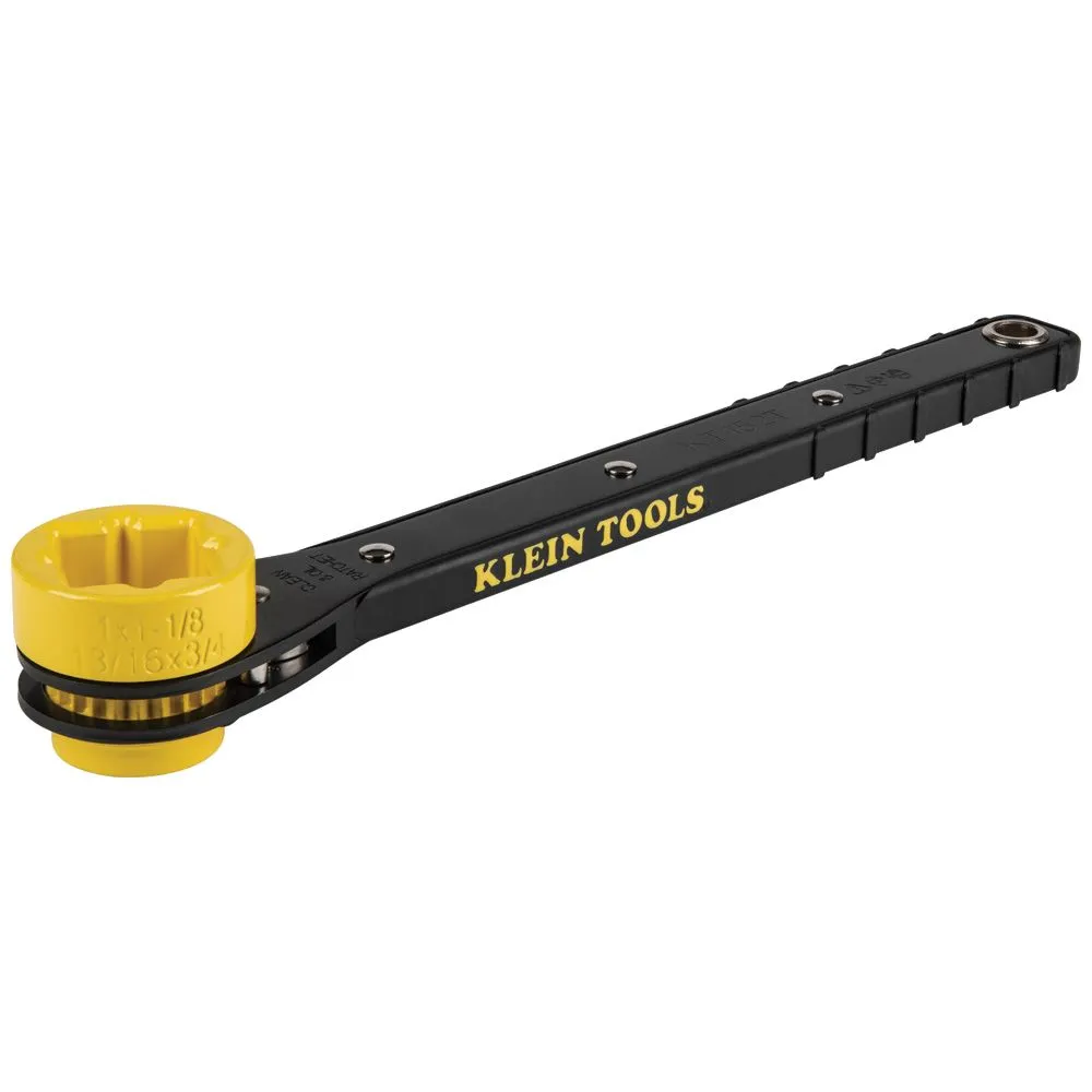KLEIN TOOLS 4-in-1 Slim Ratcheting Lineman Wrench 1 KLEIN TOOLS 4-in-1 Slim Ratcheting Lineman Wrench