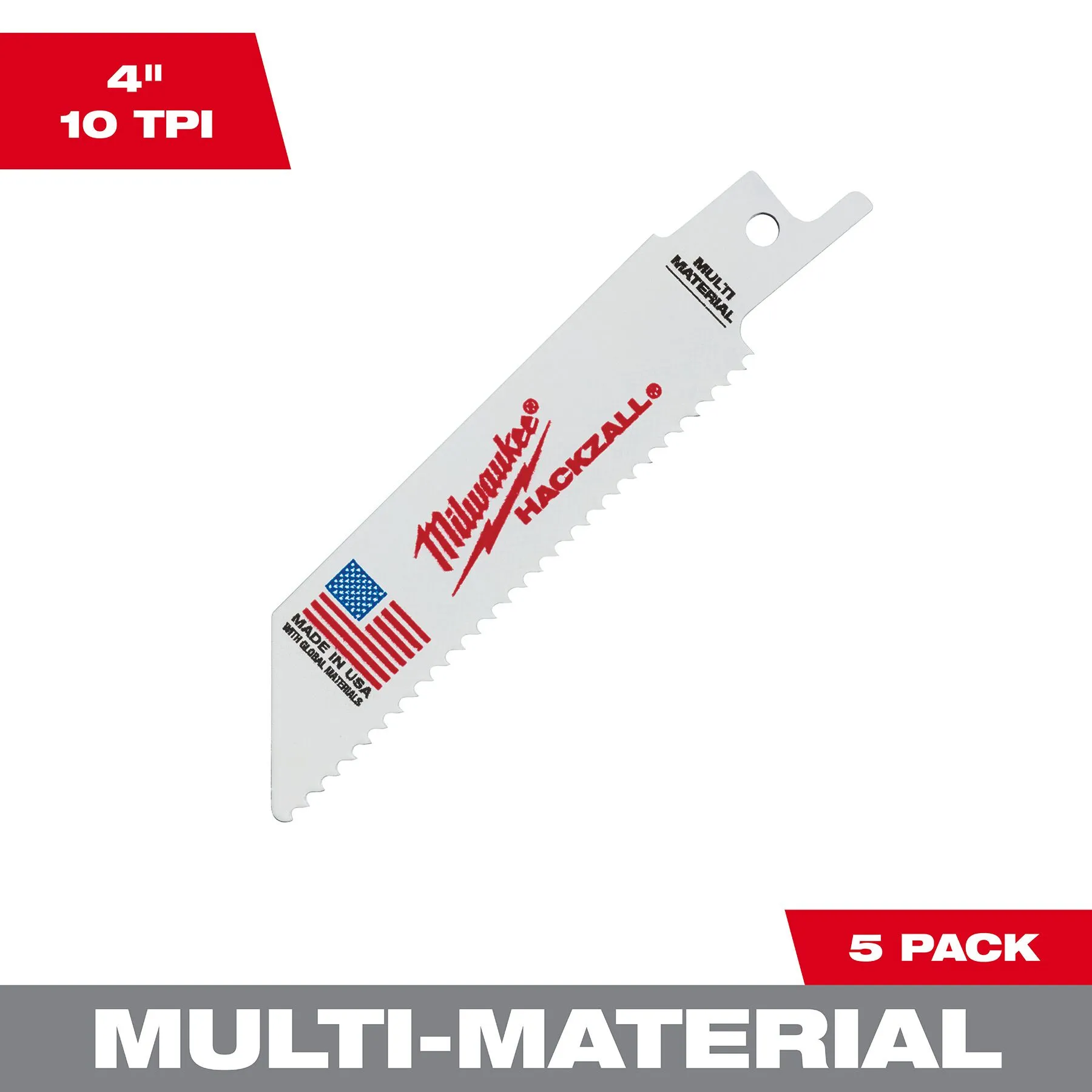 MILWAUKEE HACKZALL Blades, 4" 5 pk 1 MILWAUKEE HACKZALL Blades, 4" 5 pk