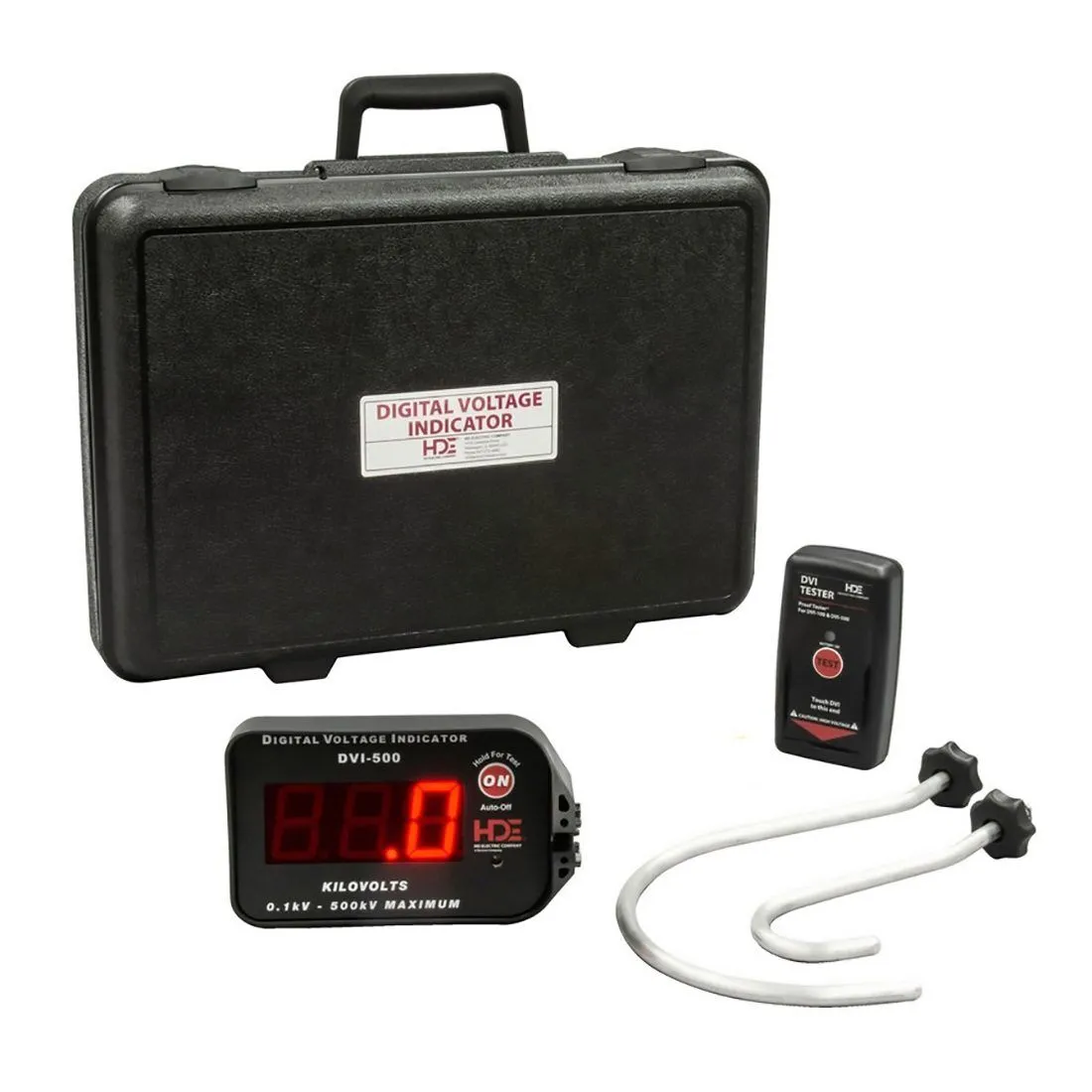 Digital Voltage Indicator Kit, 100V to 500kV, w/Overhead Hook Probes and Proof Tester 1 Digital Voltage Indicator