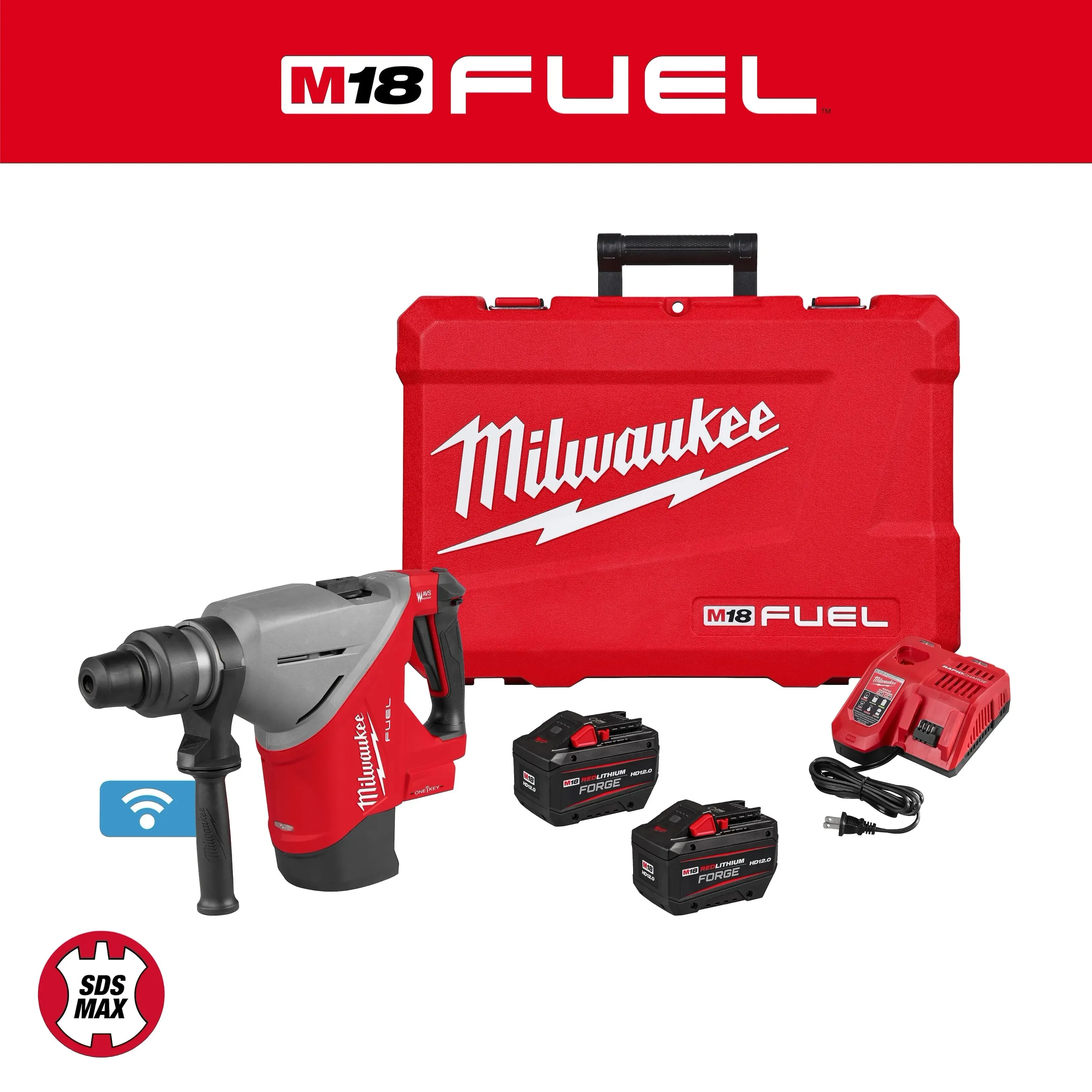 MILWAUKEE M18 FUEL 1-3/4" SDS MAX Rotary Hammer Kit 1 Milwaukee Rotary Hammer Kit