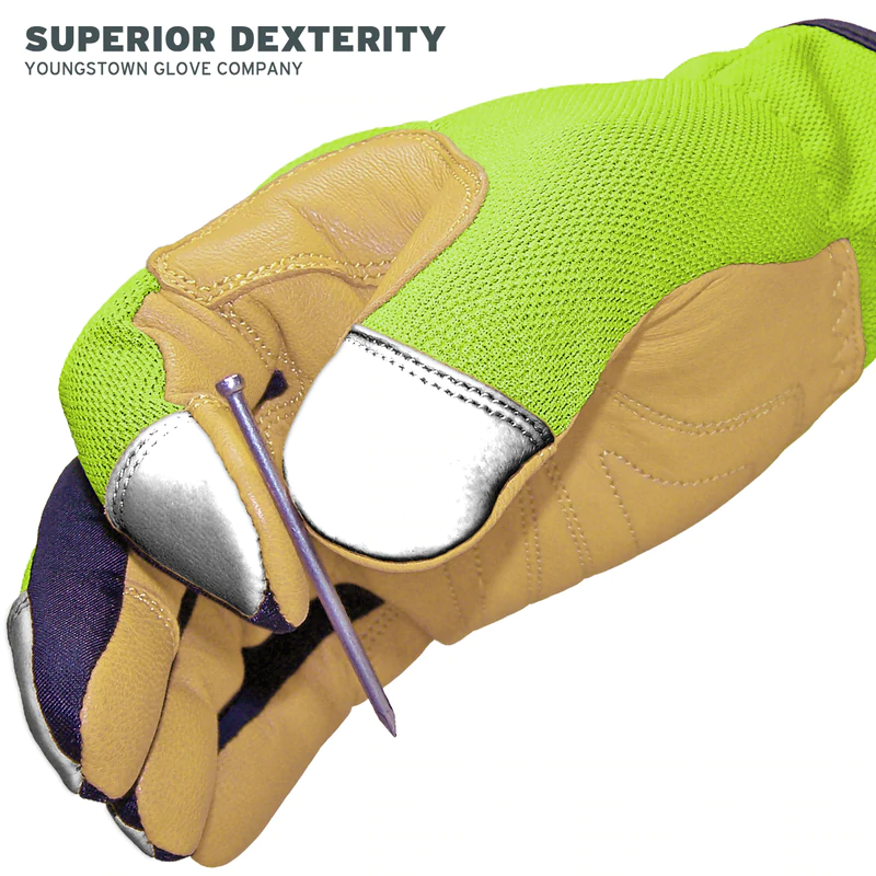 YOUNGSTOWN GLOVE COMPANY Cut Resistant Safety Lime Hybrid Gloves 5 YOUNGSTOWN GLOVE COMPANY Cut Resistant Safety Lime Hybrid Gloves - Image 5