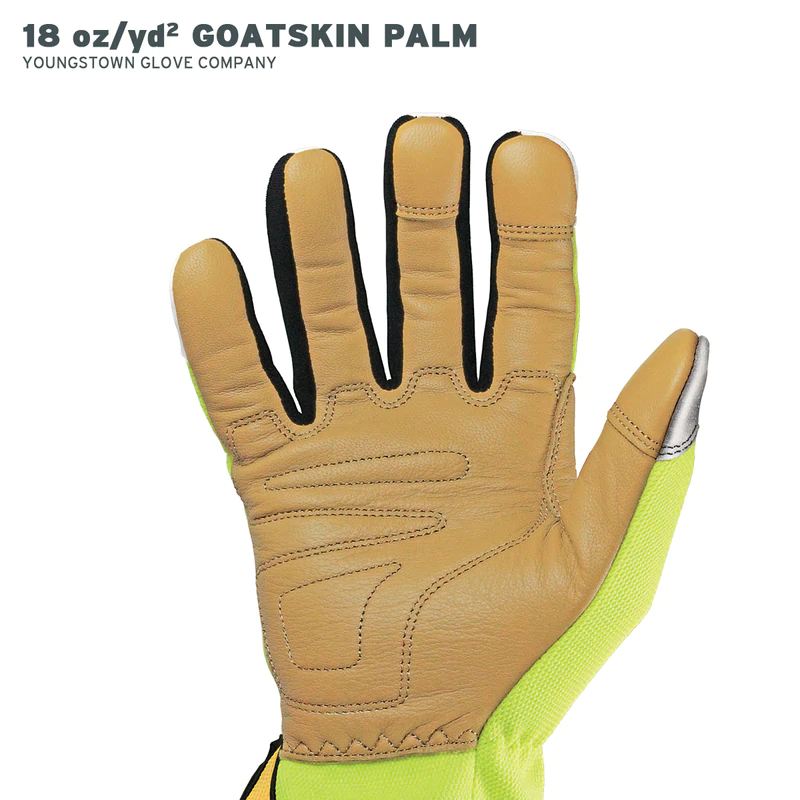 YOUNGSTOWN GLOVE COMPANY Cut Resistant Safety Lime Hybrid Gloves 3 YOUNGSTOWN GLOVE COMPANY Cut Resistant Safety Lime Hybrid Gloves - Image 3