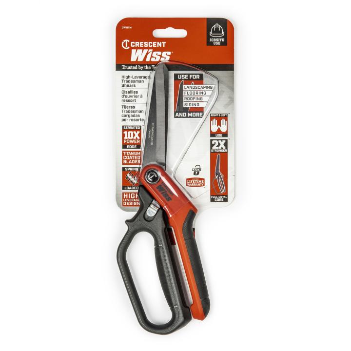 CRESCENT WISS 11" Heavy-Duty Titanium Coated Tradesman Shears 3 CRESCENT WISS 11" Heavy-Duty Titanium Coated Tradesman Shears - Image 3