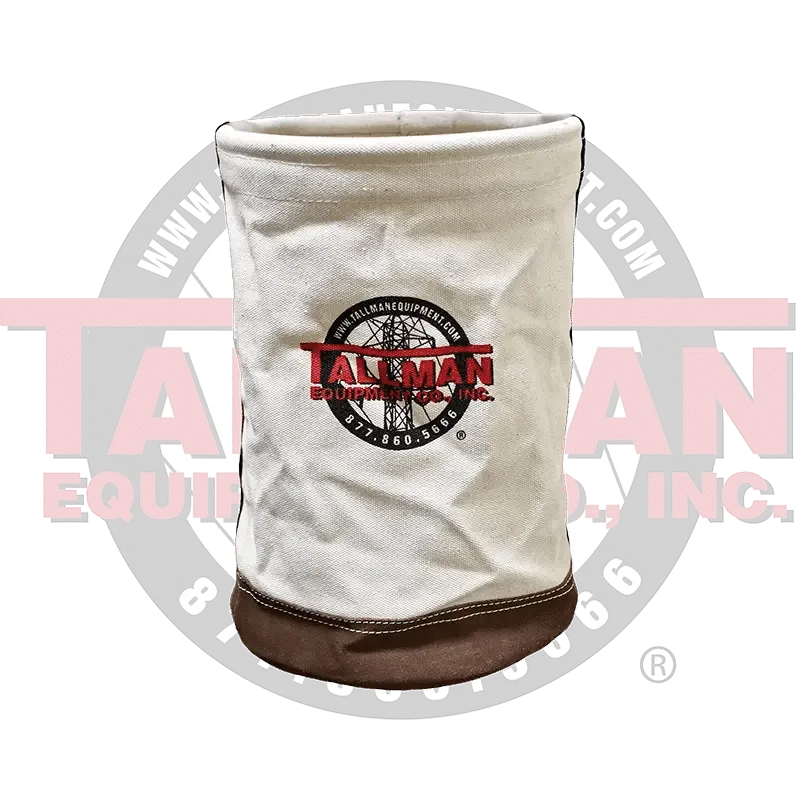 Leather Bottom Canvas Tool Bucket 1 Leather Bottom Canvas Tool Bucket