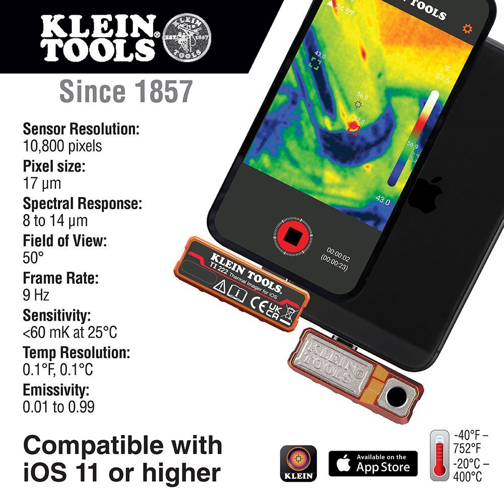 KLEIN TOOLS Thermal Imager for iPhone 9 KLEIN TOOLS Thermal Imager for iPhone - Image 9