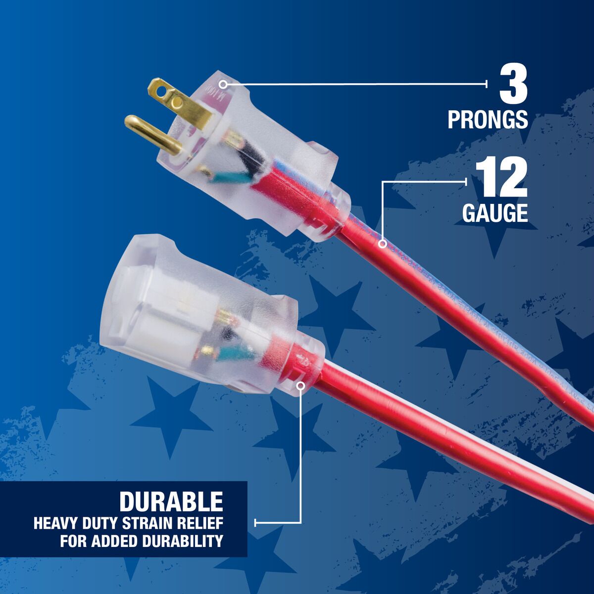 SOUTHWIRE 50-Foot Contractor Grade Extension Cord, Lighted End SJTW 3 SOUTHWIRE 50-Foot Contractor Grade Extension Cord, Lighted End SJTW - Image 3