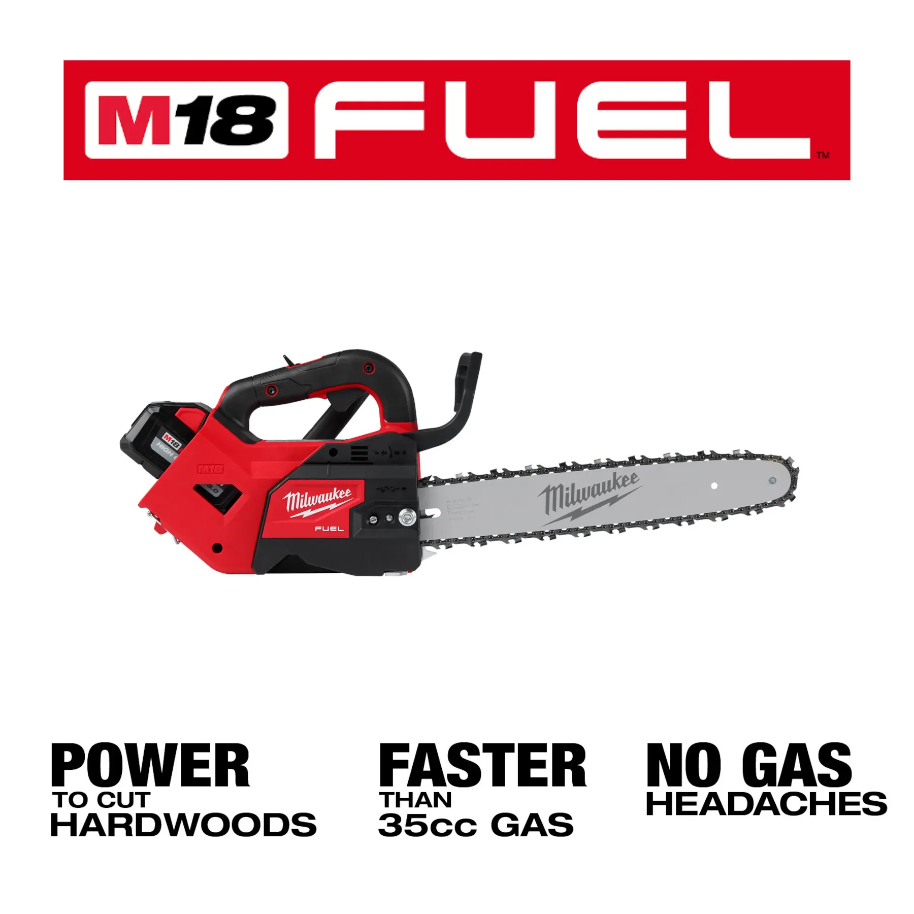 MILWAUKEE M18 FUEL 14" Top Handle Chainsaw Kit 3 MILWAUKEE M18 FUEL 14" Top Handle Chainsaw Kit - Image 3