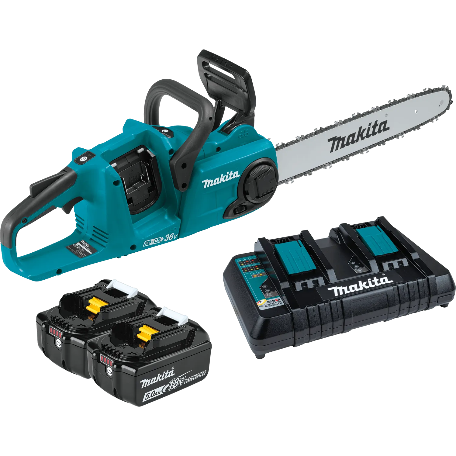 MAKITA 36V LXT® Brushless 16" Chain Saw Kit (5.0Ah) 1 Chain Saw Kit