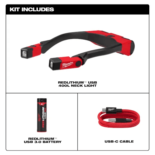 MILWAUKEE REDLITHIUM™ USB 400L Neck Light 3 MILWAUKEE REDLITHIUM™ USB 400L Neck Light - Image 3