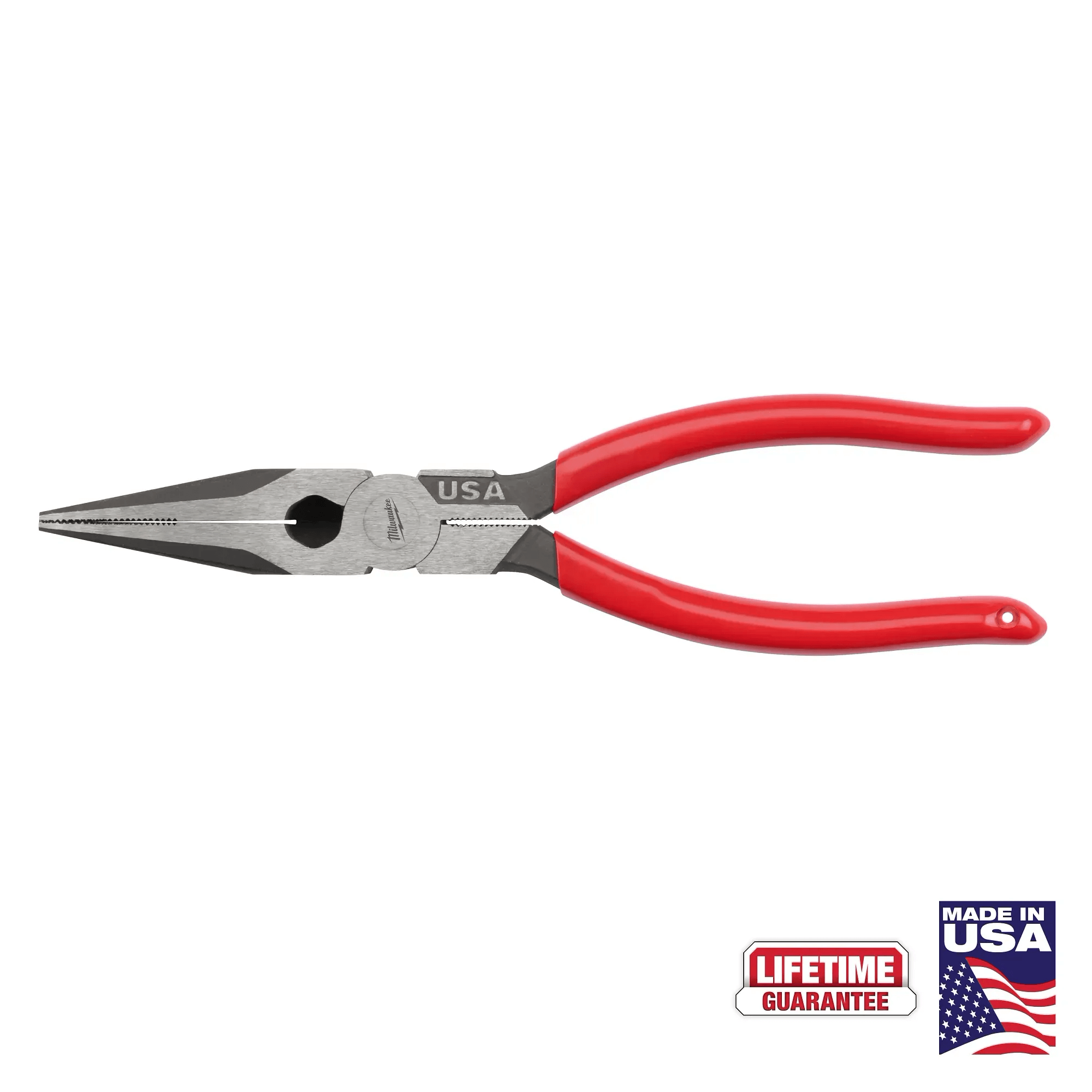MILWAUKEE 8" Long Nose Dipped Grip Pliers 1 Pliers
